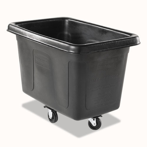 Cube Truck, 59 gal, 300 lb Capacity, Plastic, Black-(RCP4608BLA)