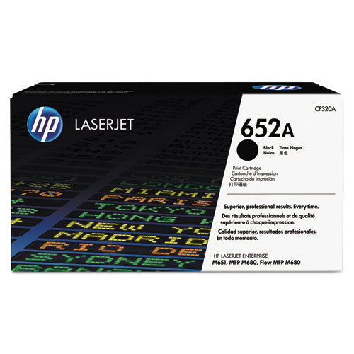 HP 652A, (CF320A) Black Original LaserJet Toner Cartridge-(HEWCF320A)