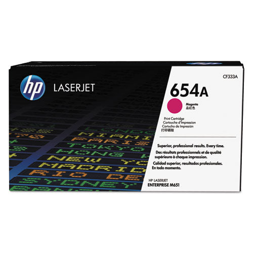 HP 654A, (CF333A) Magenta Original LaserJet Toner Cartridge-(HEWCF333A)