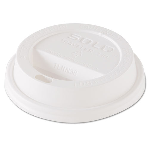 Traveler Dome Hot Cup Lid, Fits 8 oz Cups, White, 100/Pack, 10 Packs/Carton-(SCCTL38R2)