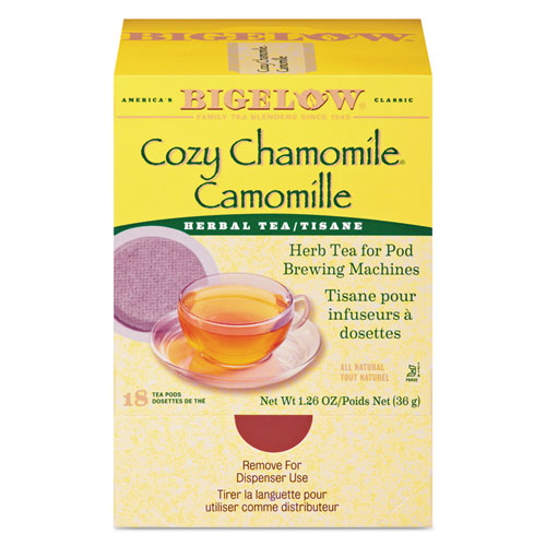 Cozy Chamomile Herbal Tea Pods, 1.90 oz, 18/Box-(BTC10906)