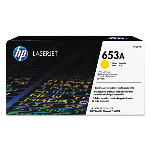 HP 653A, (CF322A) Yellow Original LaserJet Toner Cartridge-(HEWCF322A)