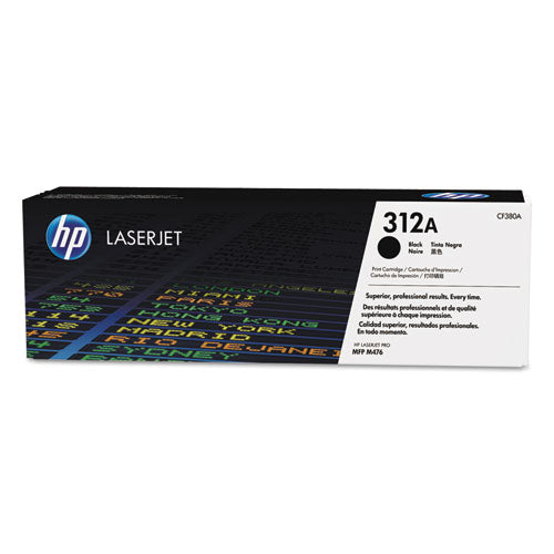 HP 312A, (CF380A) Black Original LaserJet Toner Cartridge-(HEWCF380A)