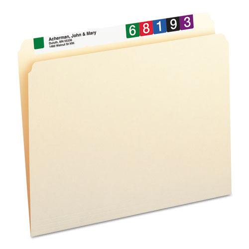 Manila File Folders, Straight Tabs, Letter Size, 0.75" Expansion, Manila, 100/Box-(SMD10300)