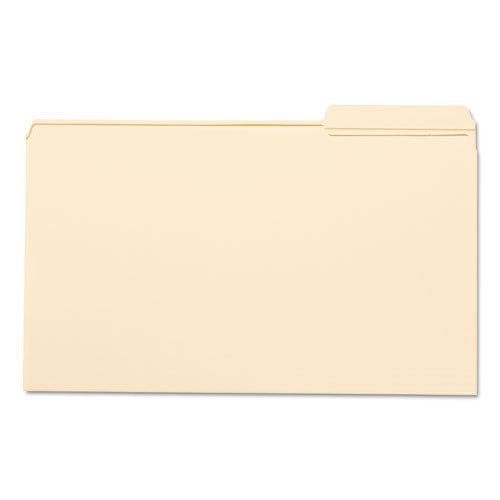 Reinforced Tab Manila File Folders, 1/3-Cut Tabs: Right Position, Legal Size, 0.75" Expansion, 11-pt Manila, 100/Box-(SMD15337)