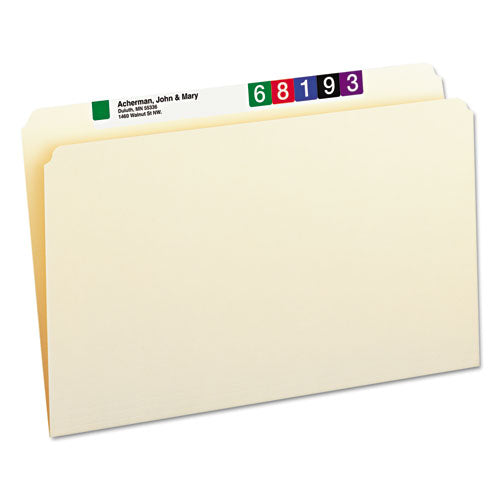 Manila File Folders, Straight Tabs, Legal Size, 0.75" Expansion, Manila, 100/Box-(SMD15300)