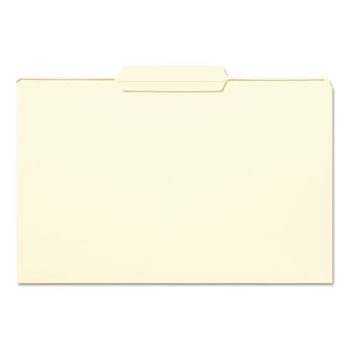 Reinforced Tab Manila File Folders, 1/3-Cut Tabs: Center Position, Legal Size, 0.75" Expansion, 11-pt Manila, 100/Box-(SMD15336)