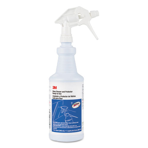 Ready-to-Use Glass Cleaner with Scotchgard, Apple, 32 oz Spray Bottle, 12/Carton-(MMM85788CT)