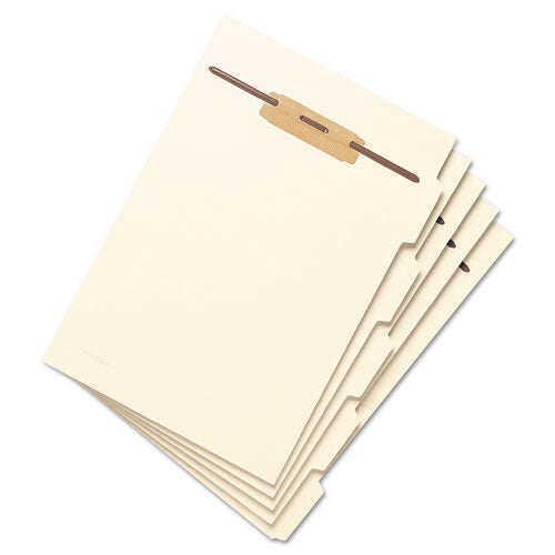 Stackable Folder Dividers with Fasteners, Convertible End/Top Tab, 1 Fastener, Letter Size, Manila, 4 Dividers/Set, 50 Sets-(SMD35605)