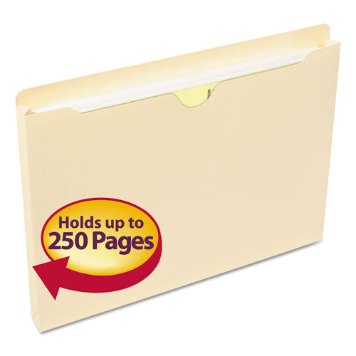 Manila File Jackets, 1-Ply Straight Tab, Letter Size, Manila, 50/Box-(SMD75439)