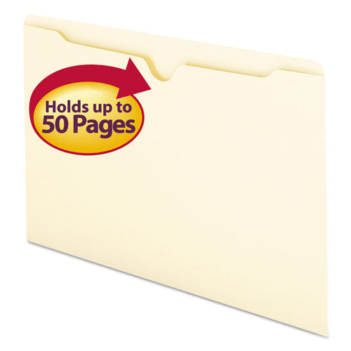 Manila File Jackets, 1-Ply Straight Tab, Legal Size, Manila, 100/Box-(SMD76410)