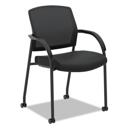 Lota Series Guest Side Chair, 23" x 24.75" x 34.5", Black Seat, Black Back, Black Base-(HON2285VA10)