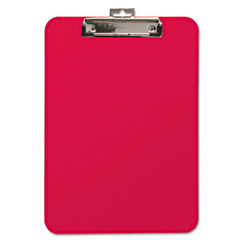 Unbreakable Recycled Clipboard, 0.25" Clip Capacity, Holds 8.5 x 11 Sheets, Red-(BAU61622)