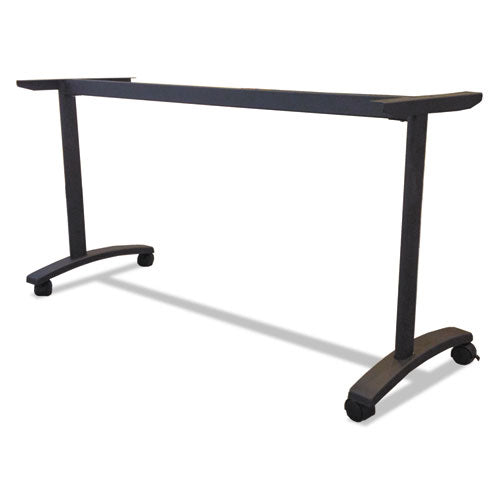 Alera Valencia Series Training Table T-Leg Base, 54w x 19.75d x 28.5h, Black-(ALEVA7476BK)