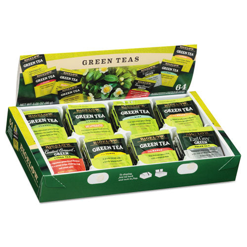 Green Tea Assortment, Tea Bags, 64/Box, 6 Boxes/Carton-(BTC30568CT)