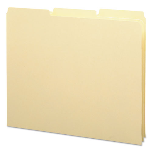 Recycled Blank Top Tab File Guides, 1/3-Cut Top Tab, Blank, 8.5 x 11, Manila, 100/Box-(SMD50134)