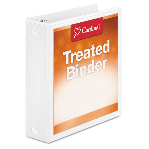 Treated Binder ClearVue Locking Round Ring Binder, 3 Rings, 2" Capacity, 11 x 8.5, White-(CRD32220)