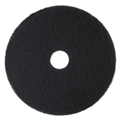 Low-Speed High Productivity Floor Pads 7300, 15" Diameter, Black, 5/Carton-(MMM08273)