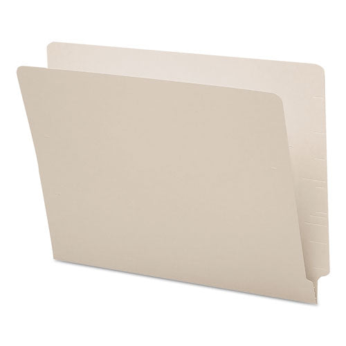 Shelf-Master Reinforced End Tab Colored Folders, Straight Tabs, Letter Size, 0.75" Expansion, Gray, 100/Box-(SMD25310)