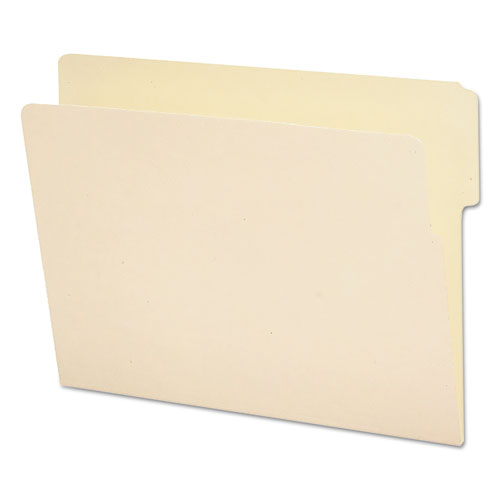 Heavyweight Manila End Tab Folders, 9" High Front, 1/3-Cut Tabs: Top, Letter Size, 0.75" Expansion, Manila, 100/Box-(SMD24135)