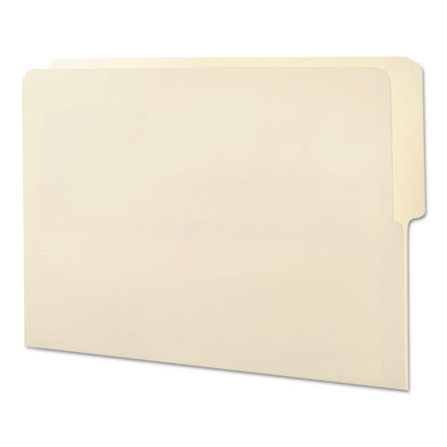 Heavyweight Manila End Tab Folders, 9" High Front, 1/2-Cut Tabs: Top, Letter Size, 0.75" Expansion, Manila, 100/Box-(SMD24127)