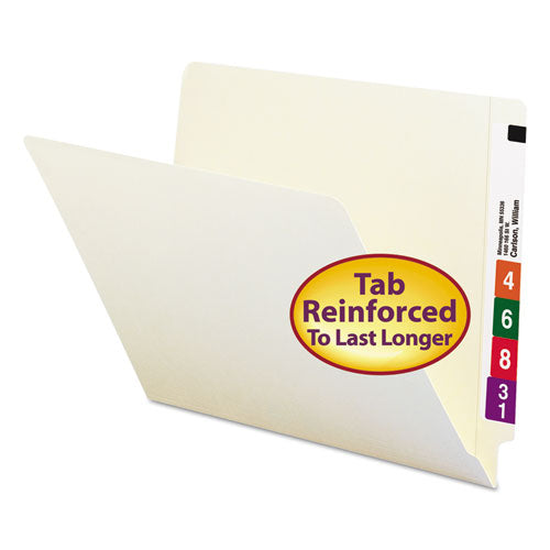 Heavyweight Manila End Tab Folders, 9" High Front, Straight Tabs, Letter Size, 0.75" Expansion, Manila, 100/Box-(SMD24109)