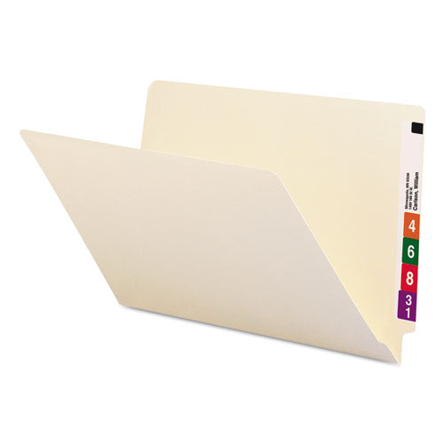 Heavyweight Manila End Tab Folders, 9.5" High Front, Straight Tabs, Legal Size, 0.75" Expansion, Manila, 100/Box-(SMD27100)