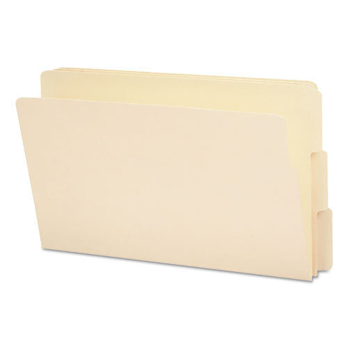 Heavyweight Manila End Tab Folders, 9" High Front, Reinforced 1/3-Cut Tabs: Assorted, Legal, 0.75" Expansion, Manila, 100/Box-(SMD27134)