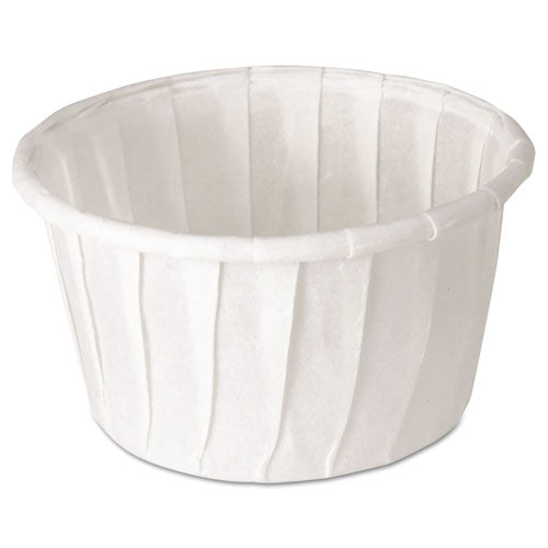 Paper Portion Cups, 1.25 oz, White, 250/Bag, 20 Bags/Carton-(SCC125U)