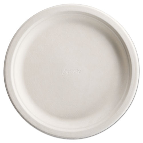 PaperPro Naturals Fiber Dinnerware, Plate, 10.5" dia, Natural, 125/Pack, 4 Packs/Carton-(HUH25776)