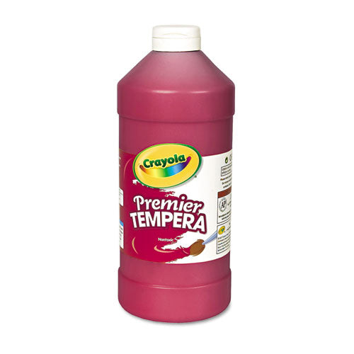 Premier Tempera Paint, Red, 16 oz Bottle-(CYO541216038)