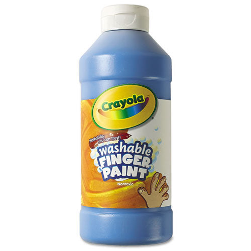 Washable Fingerpaint, Blue, 16 oz Bottle-(CYO551316042)