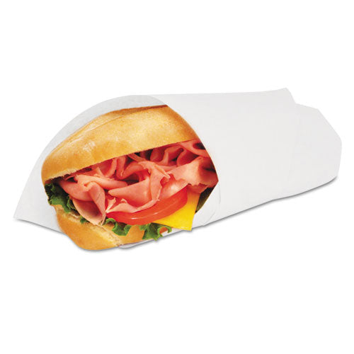 Grease-Resistant Paper Wraps and Liners, 14 x 14, White, 1,000/Box, 4 Boxes/Carton-(BGC057014)