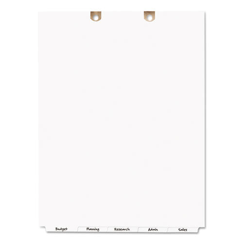 Write and Erase Tab Dividers for Classification Folders, Narrow Bottom Tab, 5-Tab, 11 x 8.5, 1 Set-(AVE13164)