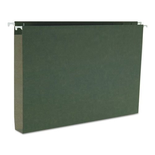 Box Bottom Hanging File Folders, 1" Capacity, Legal Size, Standard Green, 25/Box-(SMD64339)