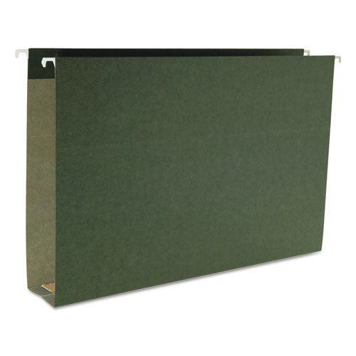 Box Bottom Hanging File Folders, 2" Capacity, Legal Size, Standard Green, 25/Box-(SMD64359)