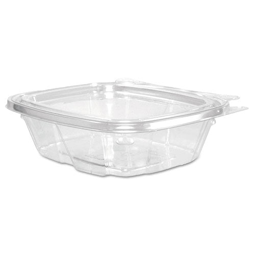 ClearPac SafeSeal Tamper-Resistant/Evident Containers, Flat Lid, 8 oz, 4.9 x 1.4 x 5.5, Clear, Plastic, 100/Bag, 2 Bags/CT-(DCCCH8DEF)