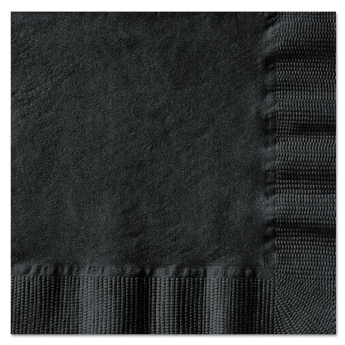 Beverage Napkins, 1-Ply, 10 x 10, Black, 1000/Carton-(HFM020212)