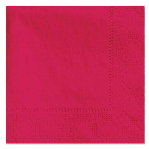 Beverage Napkins, 2-Ply, 9 1/2 x 9 1/2, Red, 1000/Carton-(HFM180311)