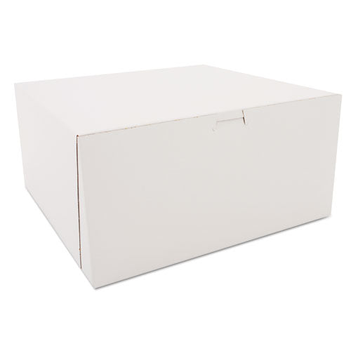 White One-Piece Non-Window Bakery Boxes, 12 x 12 x 6, White, Paper, 50/Carton-(SCH0989)