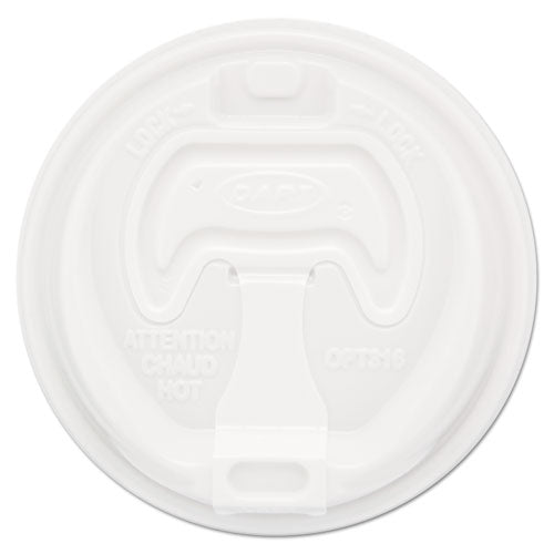 Optima Reclosable Lid, Fits 12 oz to 24 oz Foam Cups, White, 100 Pack, 10 Packs/Carton-(DCC16RCL)