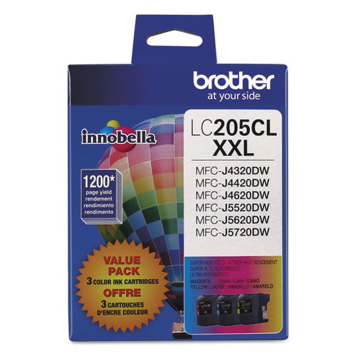 LC2053PKS Innobella Super High-Yield Ink, 1,200 Page-Yield, Cyan/Magenta/Yellow-(BRTLC2053PKS)