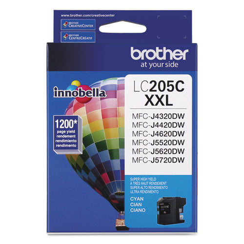 LC205C Innobella Super High-Yield Ink, 1,200 Page-Yield, Cyan-(BRTLC205C)