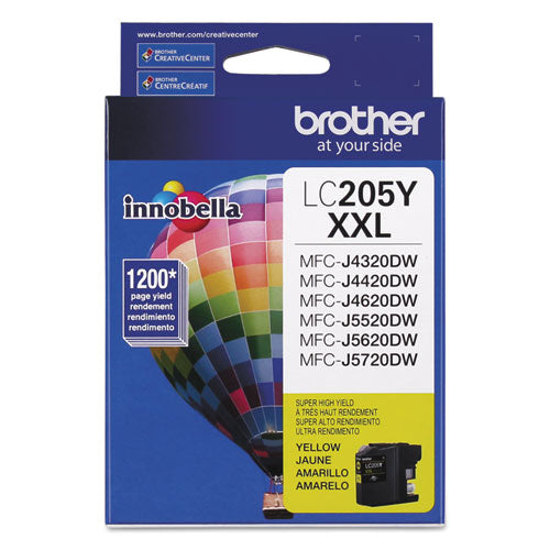 LC205Y Innobella Super High-Yield Ink, 1,200 Page-Yield, Yellow-(BRTLC205Y)