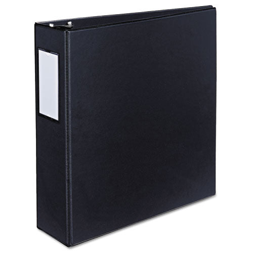 Durable Non-View Binder with DuraHinge and Slant Rings, 3 Rings, 3" Capacity, 11 x 8.5, Black, (8728)-(AVE08728)