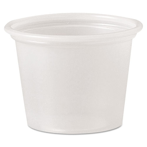 Polystyrene Portion Cups, 1 oz, Translucent, 2,500/Carton-(DCCP100N)