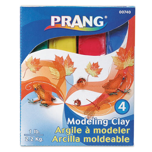 Modeling Clay Assortment, 0.25 lb Each, Blue, Green, Red, Yellow, 1 lb-(DIX00740)