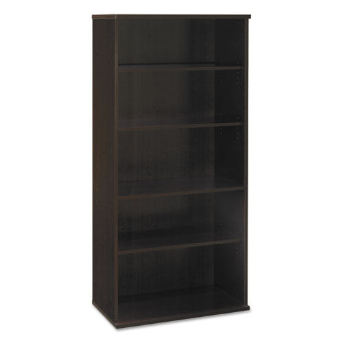 Series C Collection Bookcase, Five-Shelf, 35.63w x 15.38d x 72.78h, Mocha Cherry-(BSHWC12914)