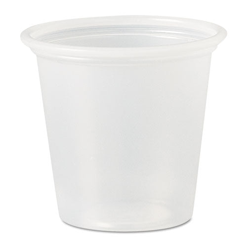 Polystyrene Portion Cups, 1.25 oz, Translucent, 2,500/Carton-(DCCP125N)