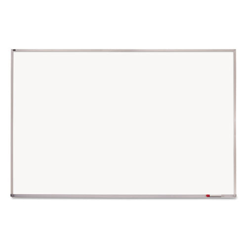 Porcelain Magnetic Whiteboard, 96 x 48, White Surface, Silver Aluminum Frame-(QRTPPA408)